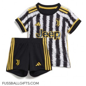 Juventus Fußballbekleidung Heimtrikot Kinder 2023-24 Kurzarm (+ kurze hosen)